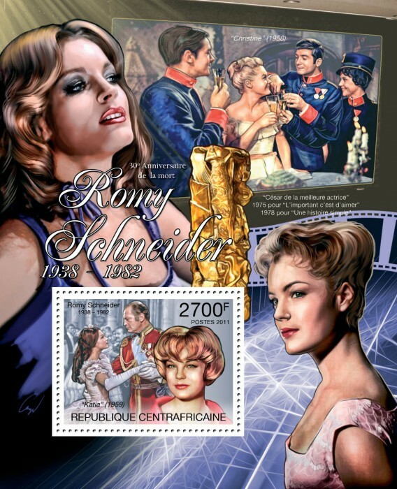 Centrafrique 2011 - Romy Schneider. Scott Code: 1604