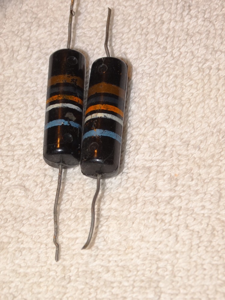 2 - Vintage Sprague Bumble Bee Capacitor Pulls *.01 600 volt* #2 *Tone Cap*