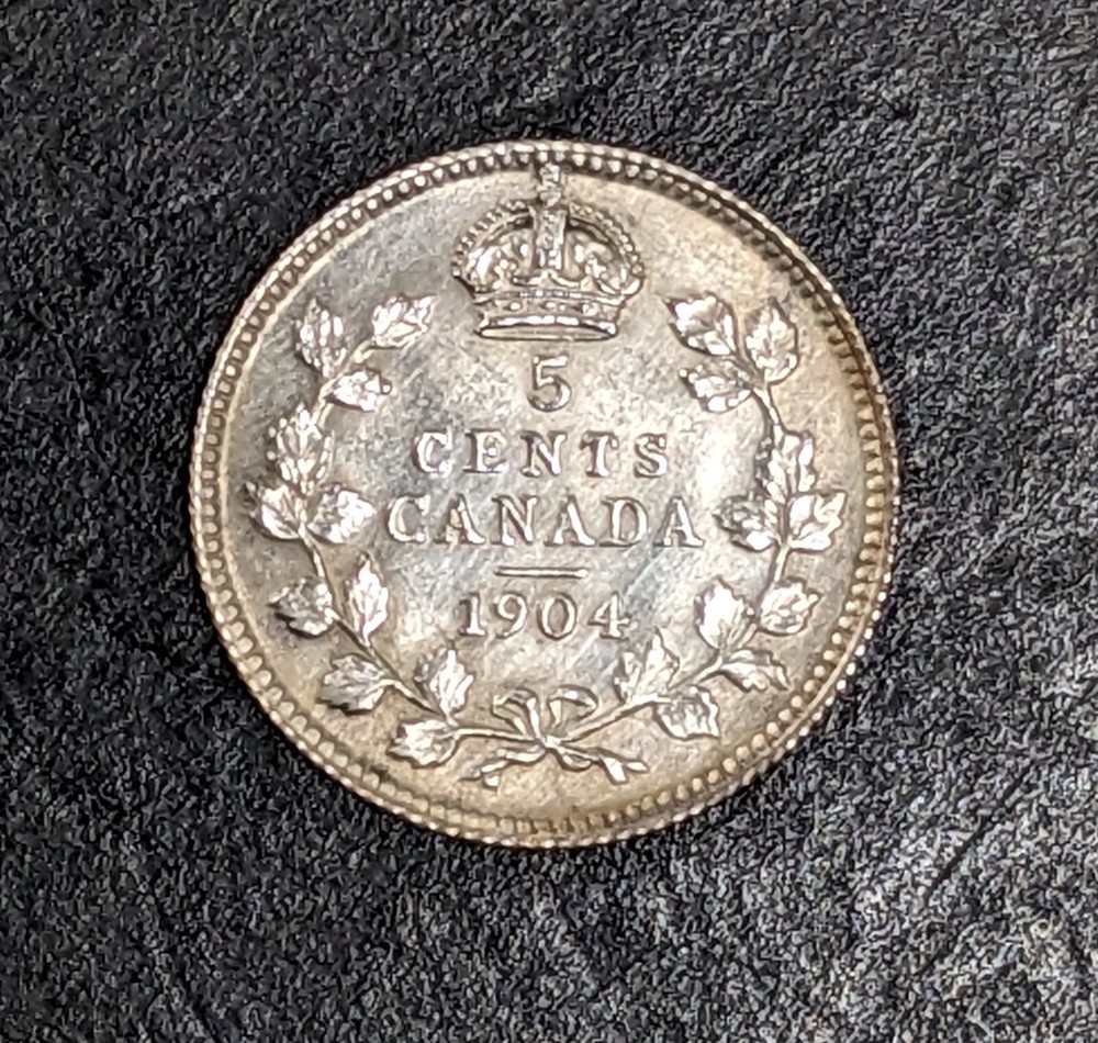 1904 Canada 5 Cent Silver Edward VII
