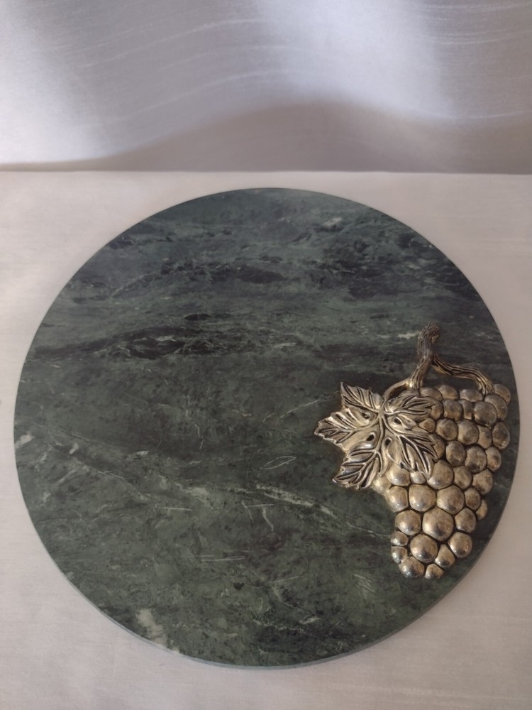 Godinger Signed Marble  And Grape Vine Cutting Board.