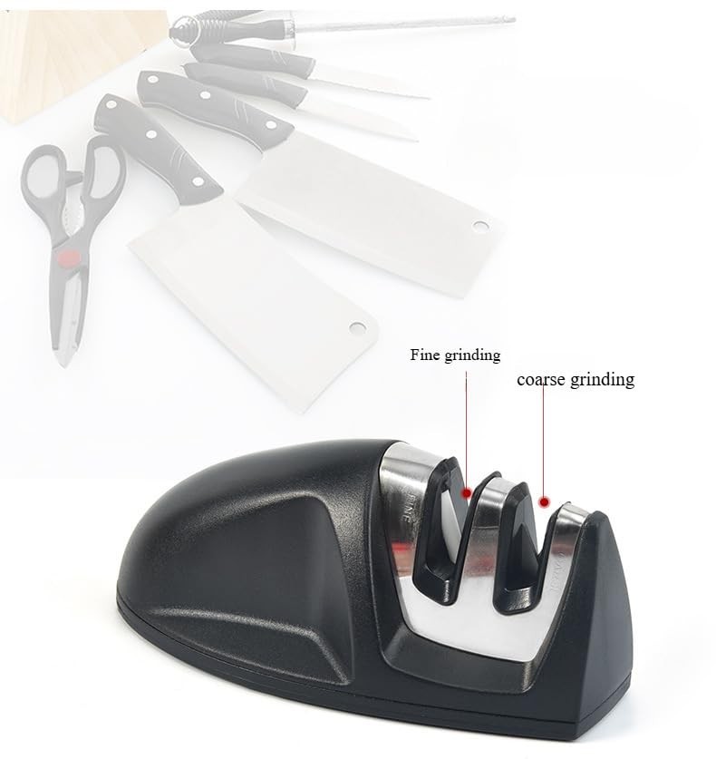 2 Stage Knife Sharpener Coarse Fine Tungsten Ceramic Honing Tool