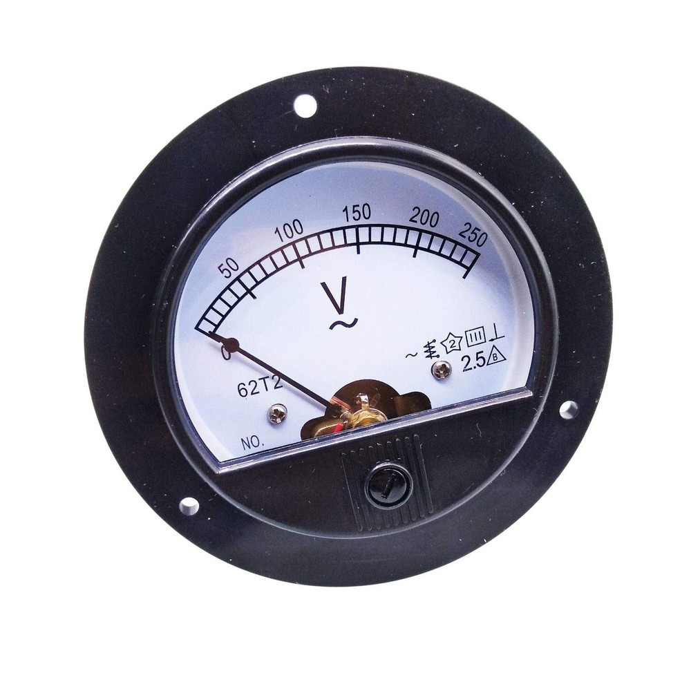 AC 0~250V Round Analog Volt Pointer Needle Panel Meter Voltmeter