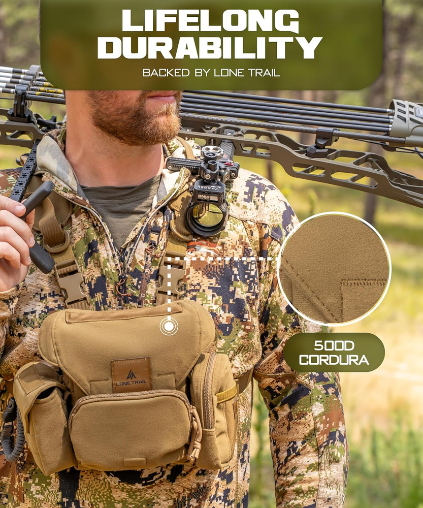 Waterproof Binocular Harness Chest Pack - Lightweight Bino Harness with Rangefin