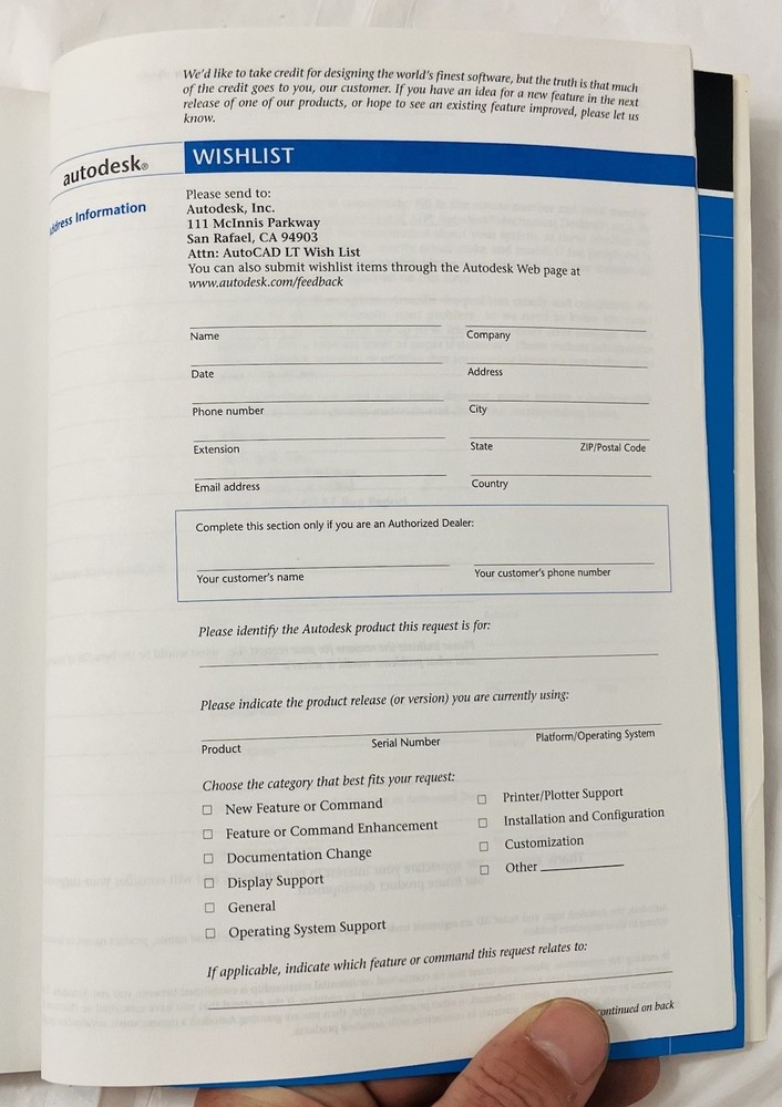 AutoCAD LT 2004 Getting Started Guide + Quick Reference Card Vintage Manual Only