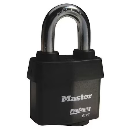 Master Lock 6127Ka Padlock, Keyed Alike, Standard Shackle, Rectangular Steel