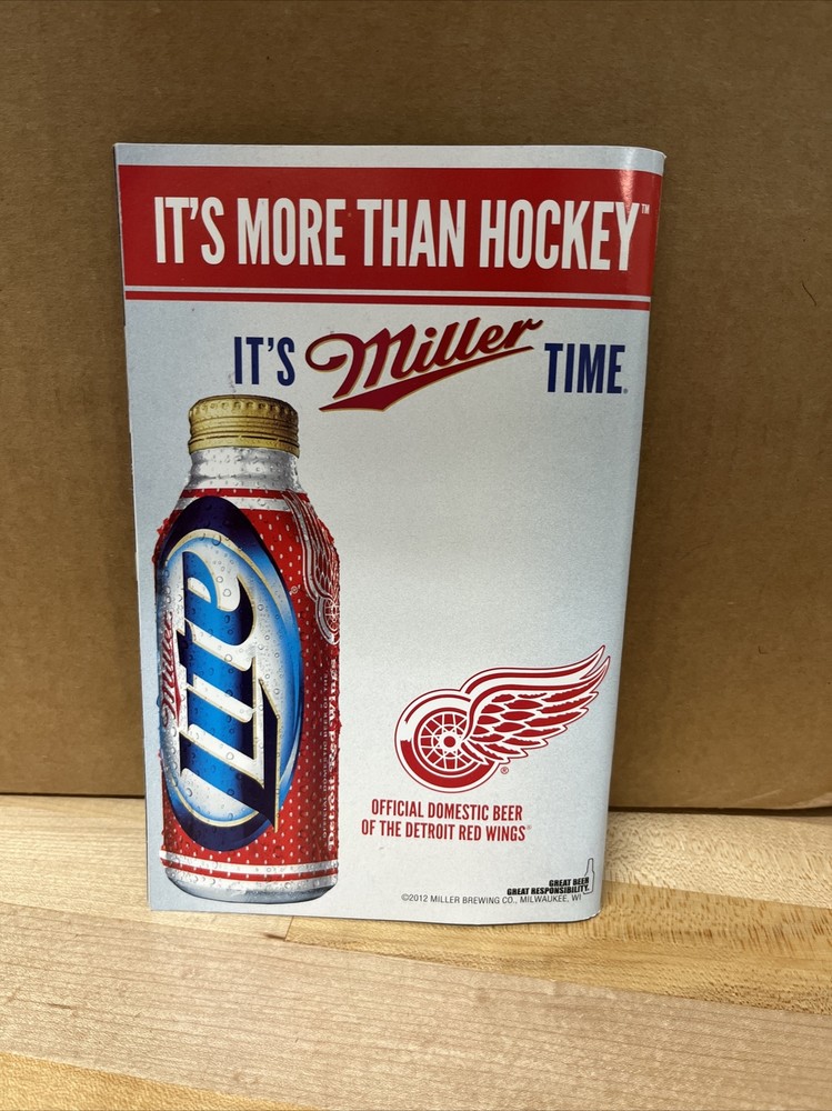 Detroit Red Wings Today 2/24/2013 Program VS Vancouver