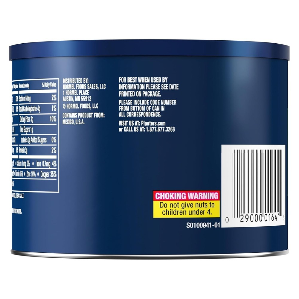 Roasted Pecan Nuts, Baking Nuts, Plant-Based Protein, 7.25 oz Canister