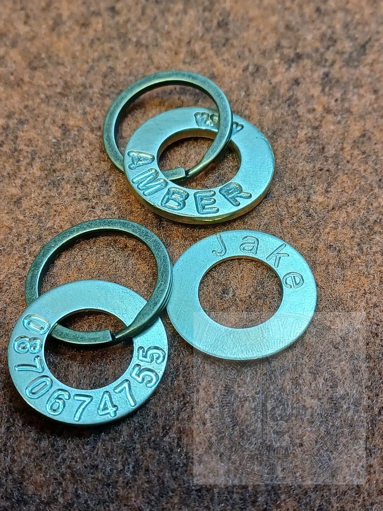 Dog Cat Id Pet Tag Personalised Deep Engraved Round Collar Solid Brass Custom