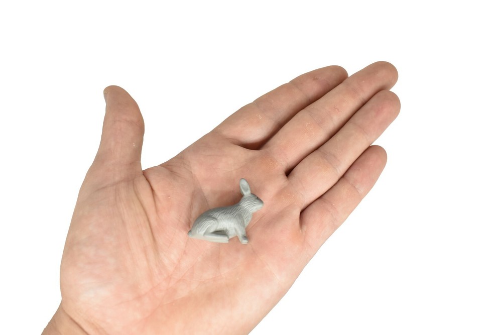Rabbit Gray ~ Plastic Replica 1 3/8" ~ F205-B9