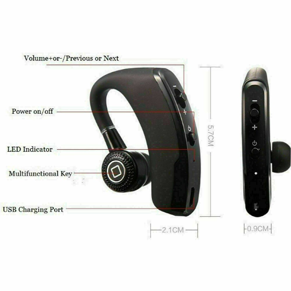 Bluetooth Stereo Earphones Hands-free Wireless Headset For Android iOS