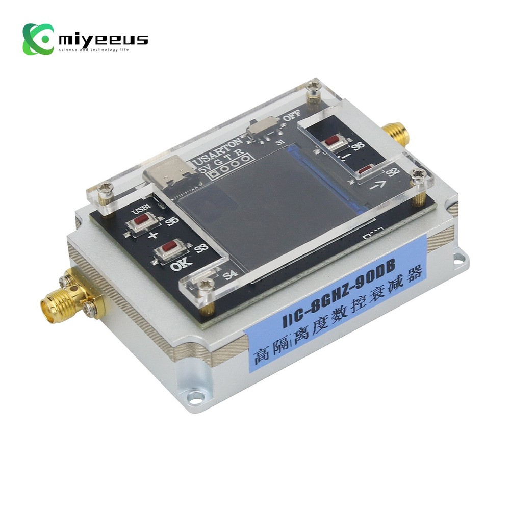 1.3-in TFT Screen DC-8GHz Digital Programmable Attenuator Isolation Attenuator