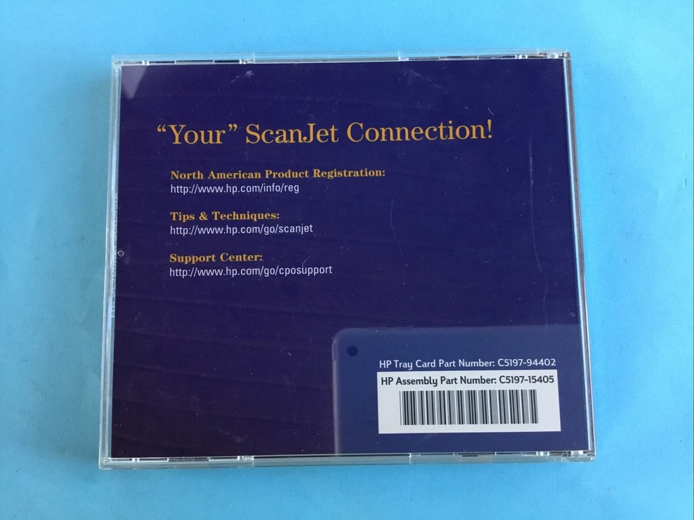 HP Hewlett Packard 1997 PC Scanning Software CD-Rom
