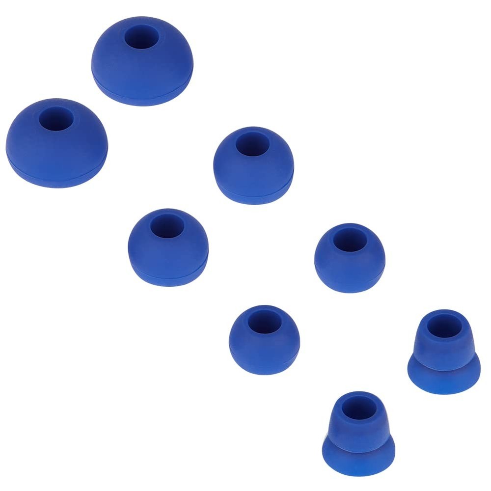 4 Pairs Silicone Earbud Tips Replacement Eartips Earbuds large, Dark Blue