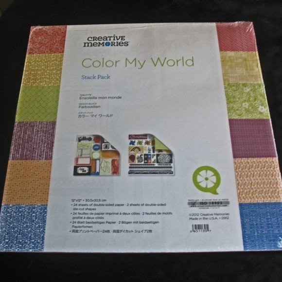 Creative Memories Color My World Stack Pack 24, not including die cut sheets, +