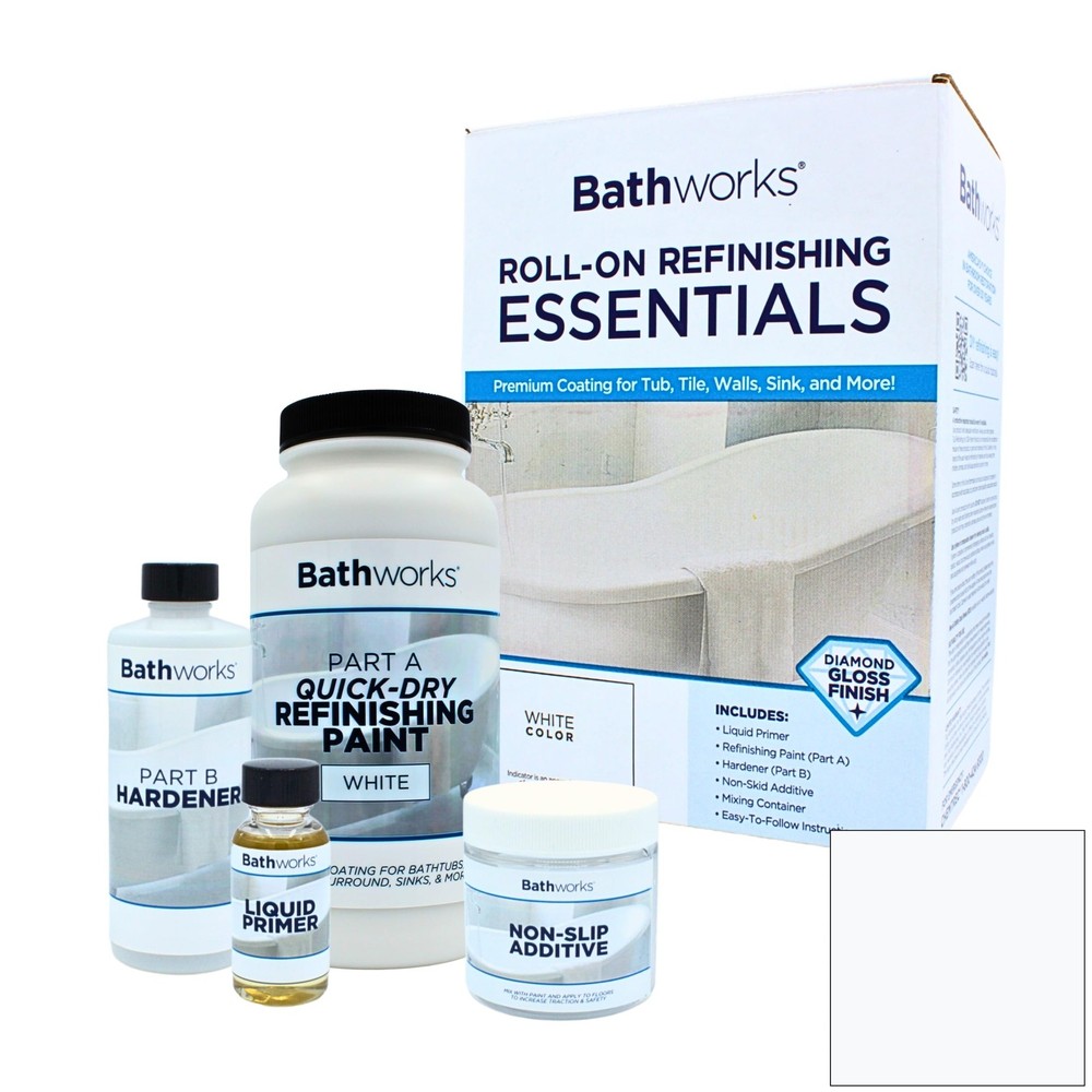 Quick-Dry Essentials Roll-On Refinishing Kit - 22 fl oz, High Gloss White, Du...