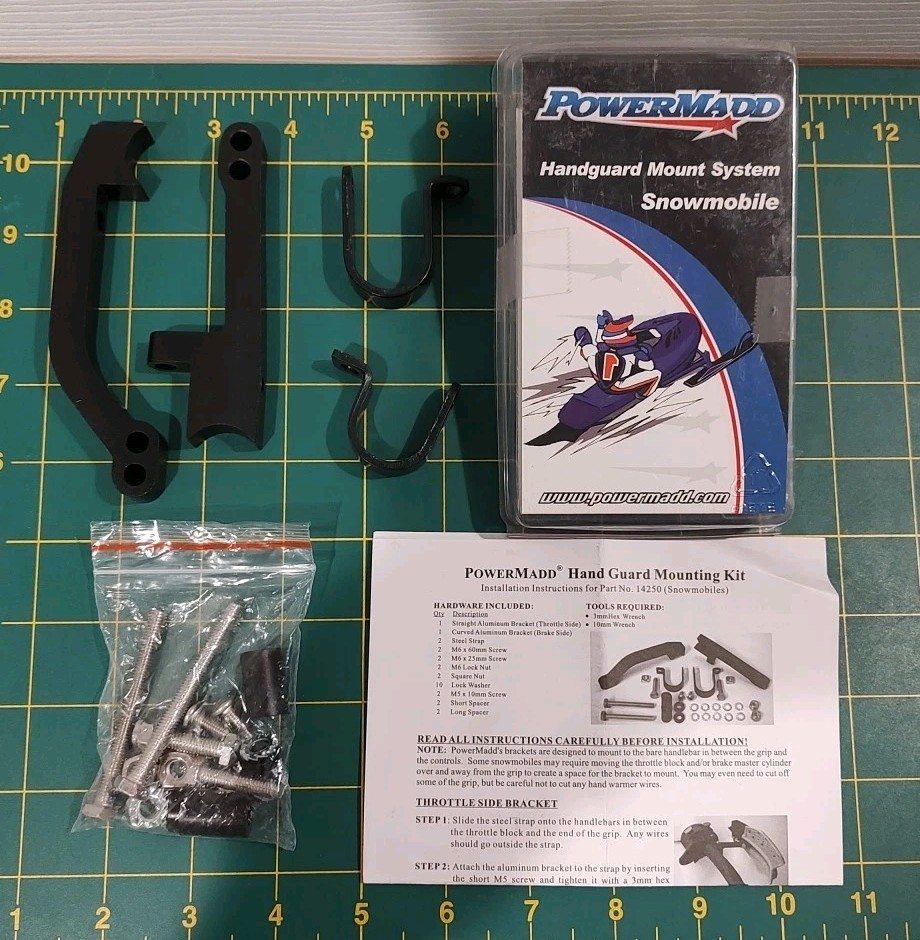 Power Madd Snowmobile Handguard Mount System, Part No. 14250