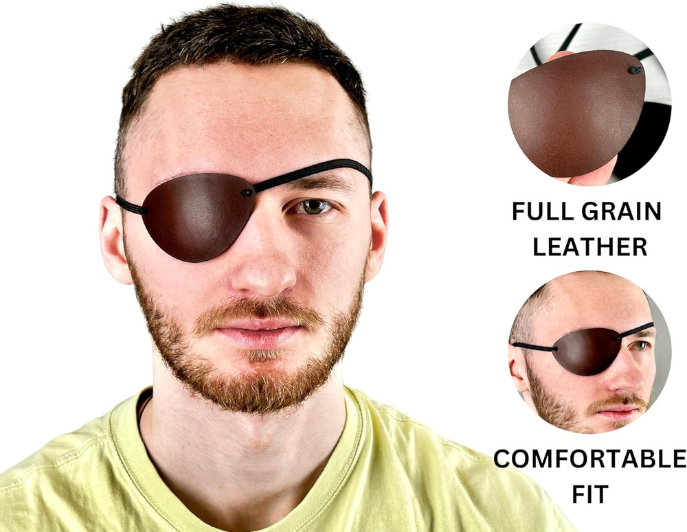 Leather Eye Patch, Eye Patch, Man Eye Patch, Woman Eye Patch, Slim Eye Patch, Ey