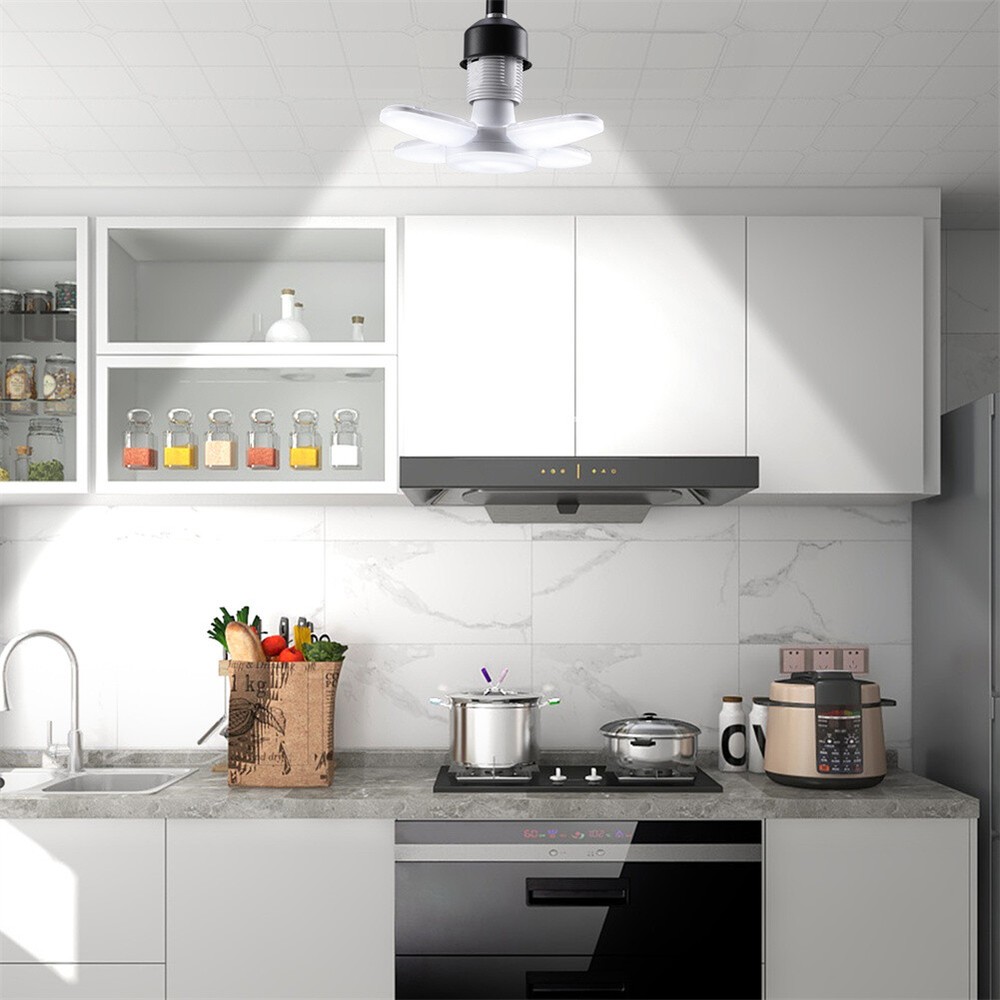 E27 LED Garage Light Bulb 28W Deformable Ceiling Fixture Lights Workshop Lamp