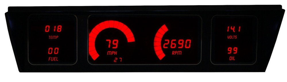 1977-1990 Chevy Impala / Caprice Digital Dash Panel Red LED's Made In USA