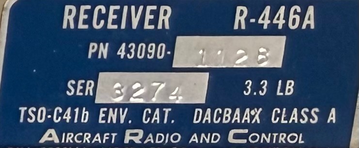 Receiver R446A 43090-1128 Removed Working