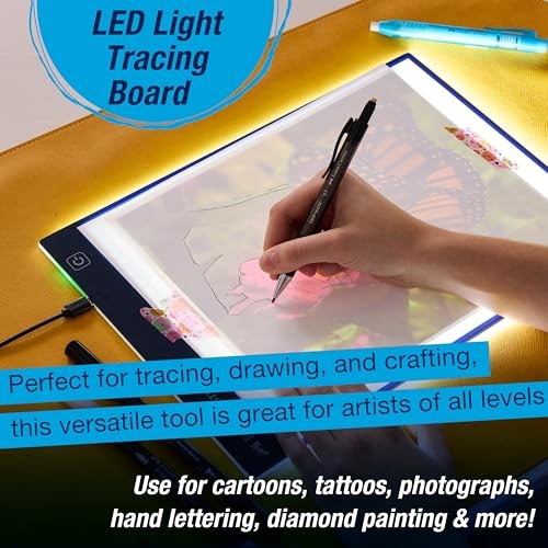 LED Light Tracing Board: Adjustable Light Up Drawing Board, LED Drawing Pad,