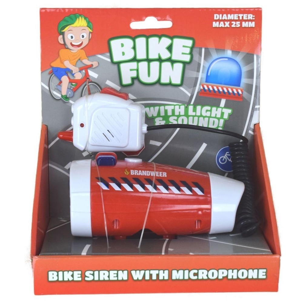 fireman siren with microphone junior whiteredblue