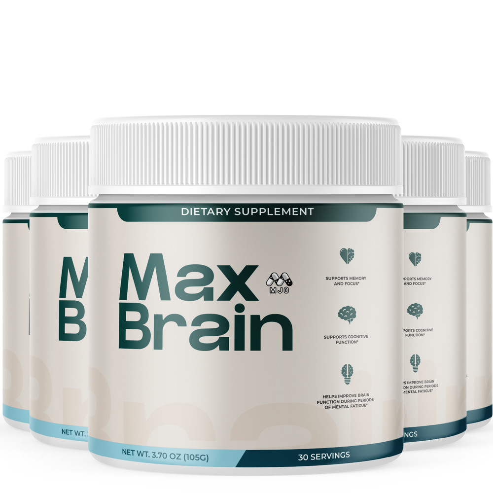 (5 Pack) Max Brain Powder Advanced Brain Supplement MaxBrain 150 Servings