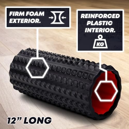 High Density Foam Roller for Physical Therapy – 12" High Density Exercise