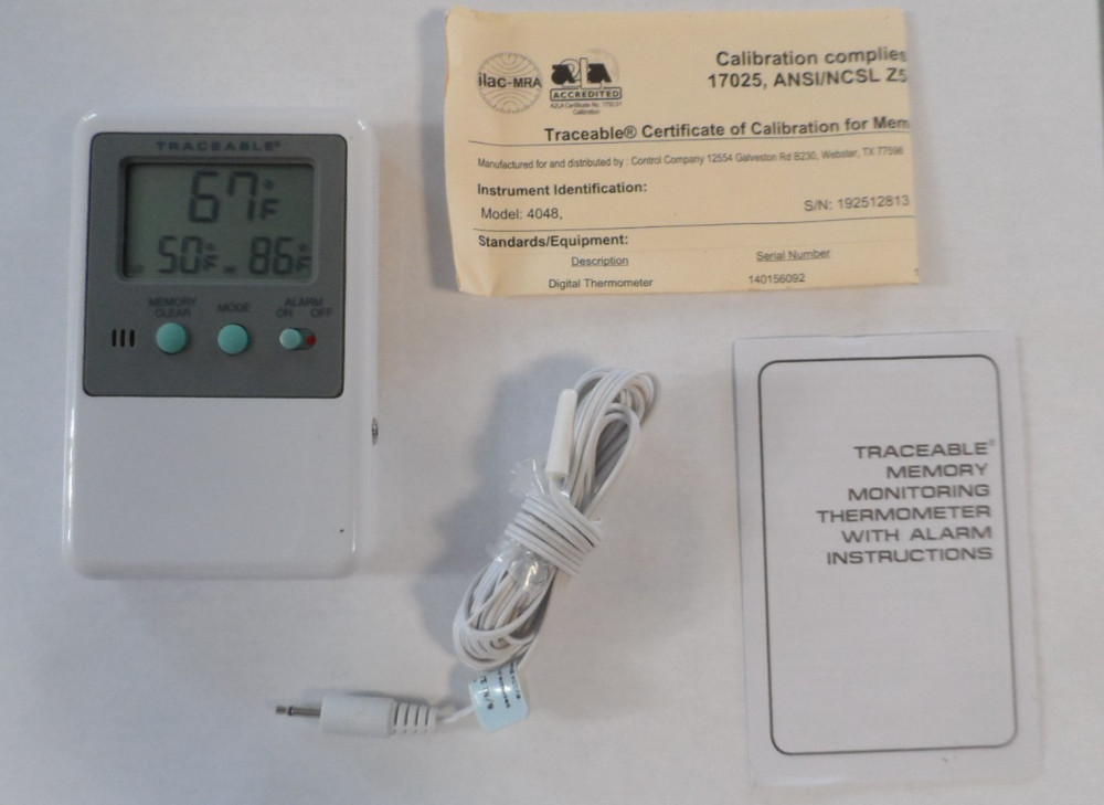 Traceable 4048 Memory Monitoring Thermometer with Remote Sensor