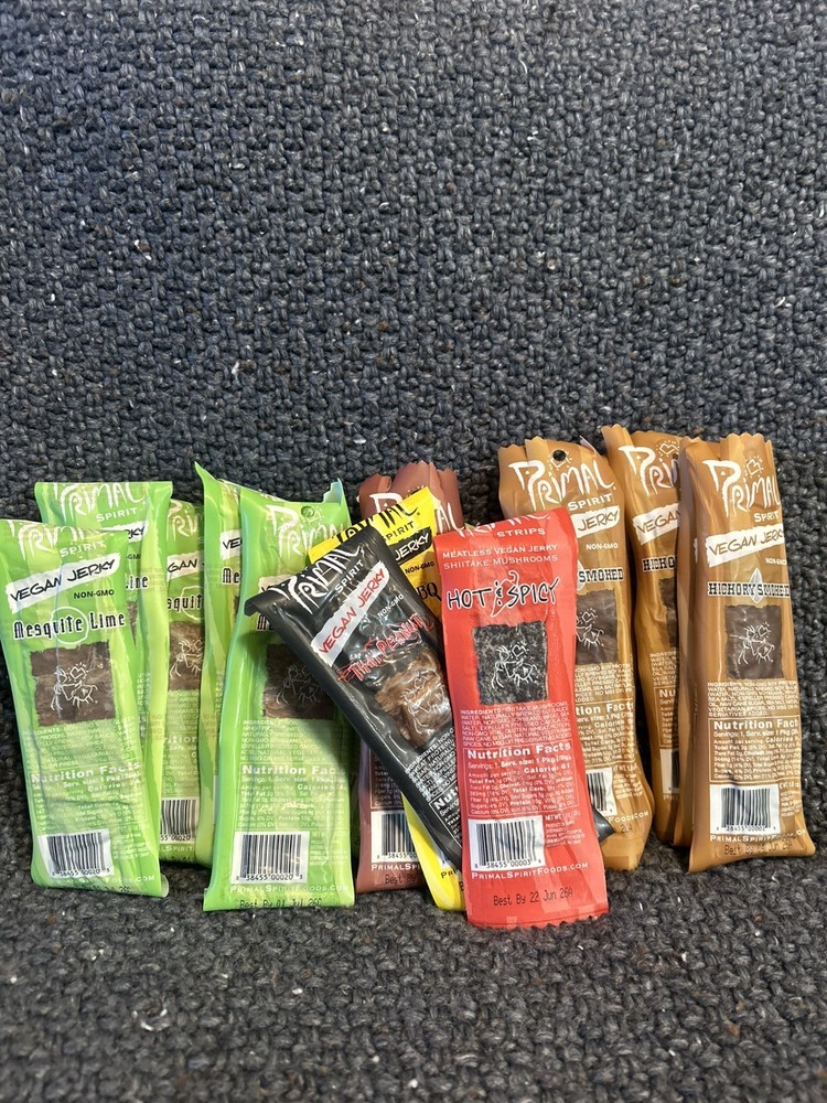 Primal Strips 1-oz Meatless Vegan Jerky Variety Pack Sampler 17 count