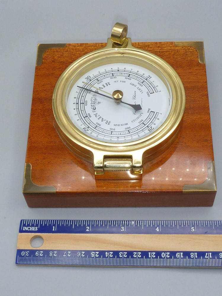 SOLID BRASS COMPENSATED SHIP’S BAROMETER, MADE IN GERMANY