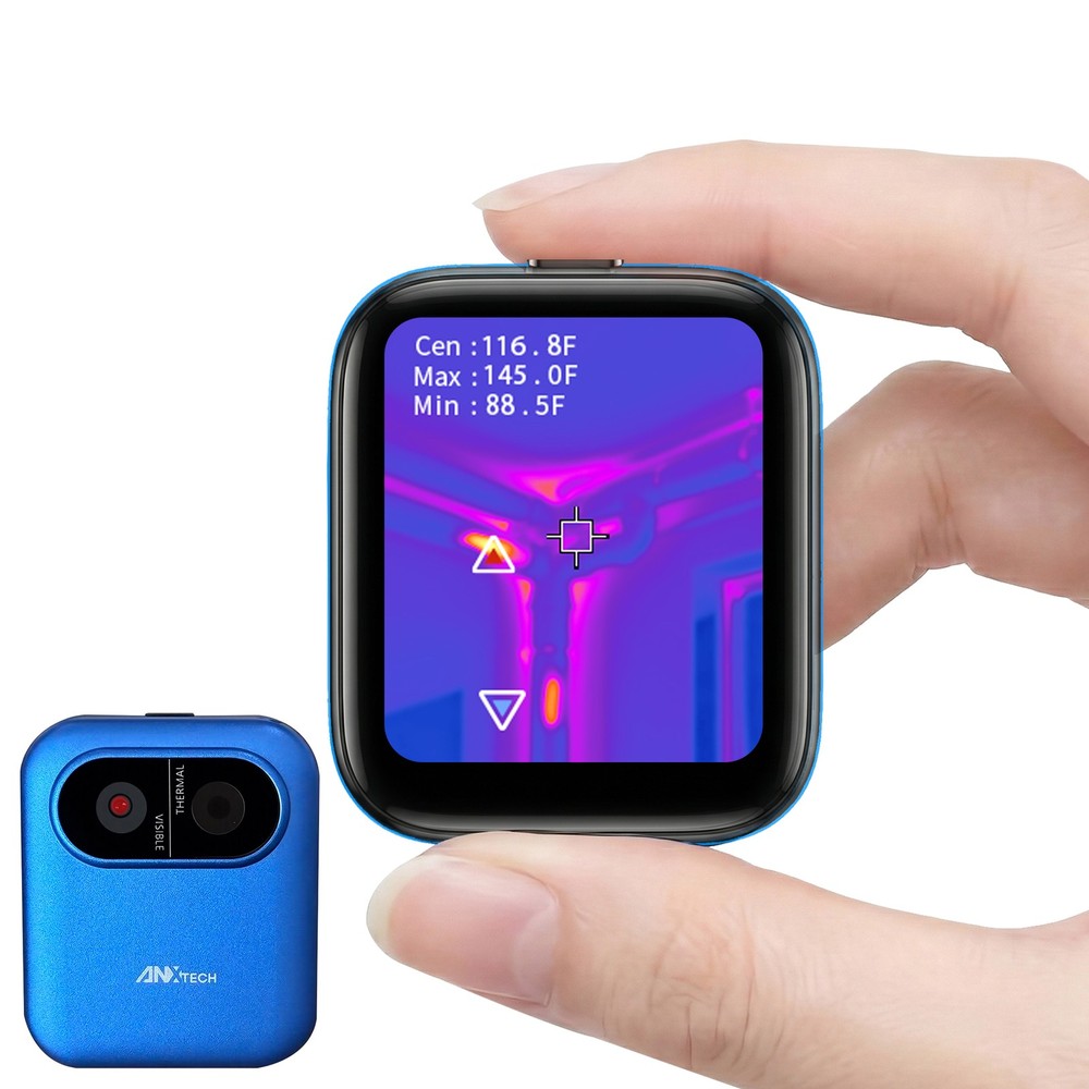 ANXTECH Small Thermal Imaging Camera 80*60 Resolution Thermal Imager Camera Blue