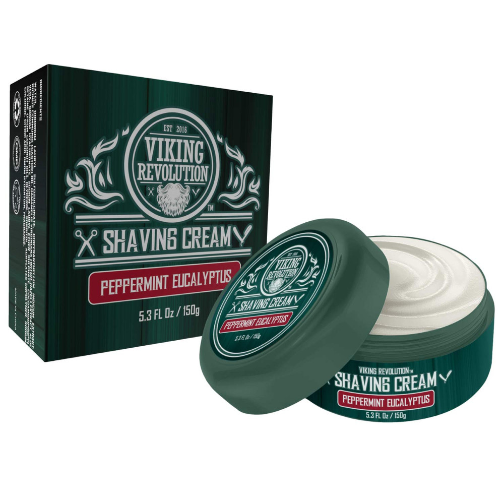 Luxury Shaving Cream Peppermint & Eucalyptus Scent - Soft, Smooth & Silky Shavin