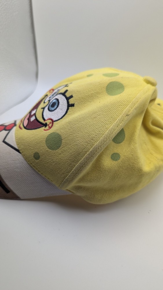 Spongebob Squarepants Hat Cap Universal Studios Viacom One Size Hook & Loop y2k