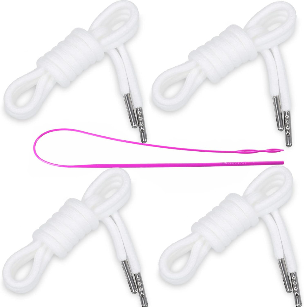 4 Pieces 53 Inches Drawstring Cords Replacement Drawstrings with Easy Threader f