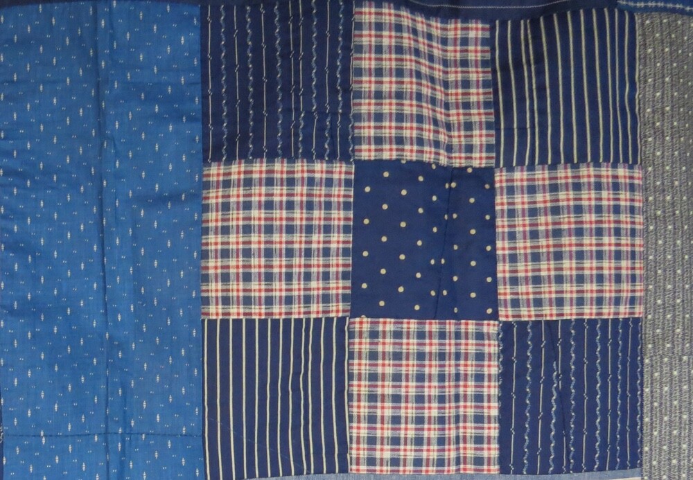 Vntg Quilt Top - Scrappy 9-Patch