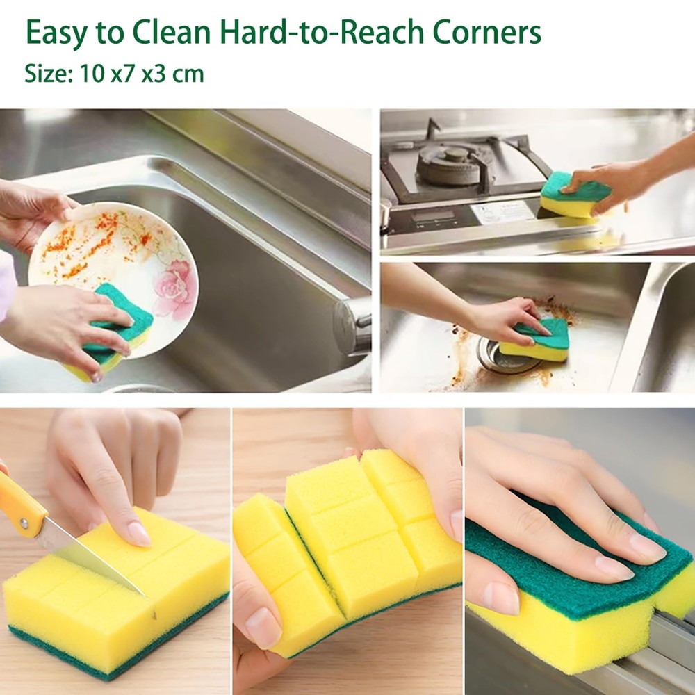 Kitchen Scrub Sponges 32 Count, Non-Scratch Dish for Dfg
