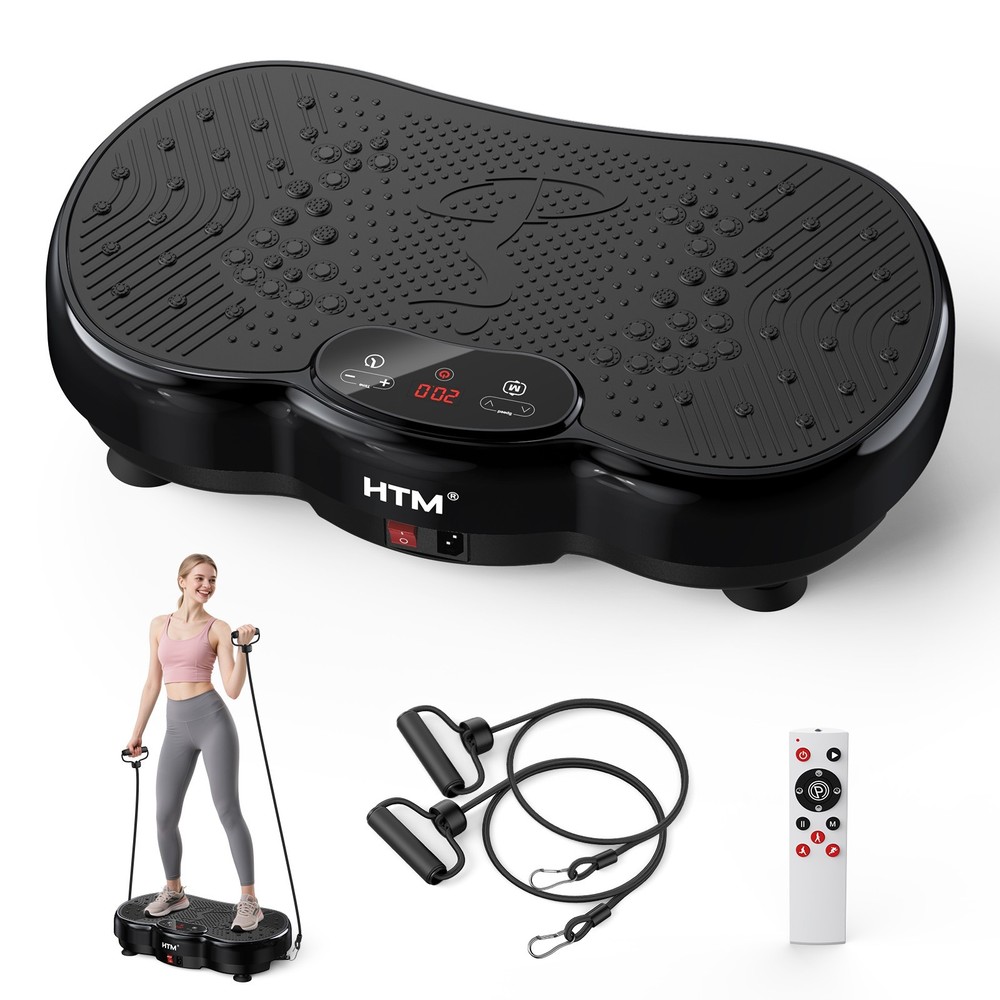 Vibration Plate Exercise Machine Power Vibrate Stand Shake Board 350lbs Capacity