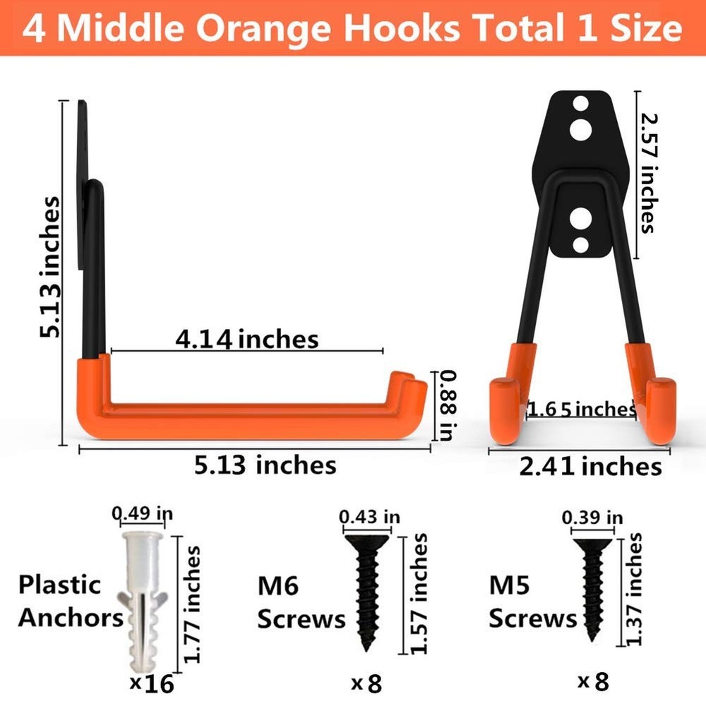 Storage Double Hooks Garage Space Saver Organizer Utility Hanger,Rack Extende...