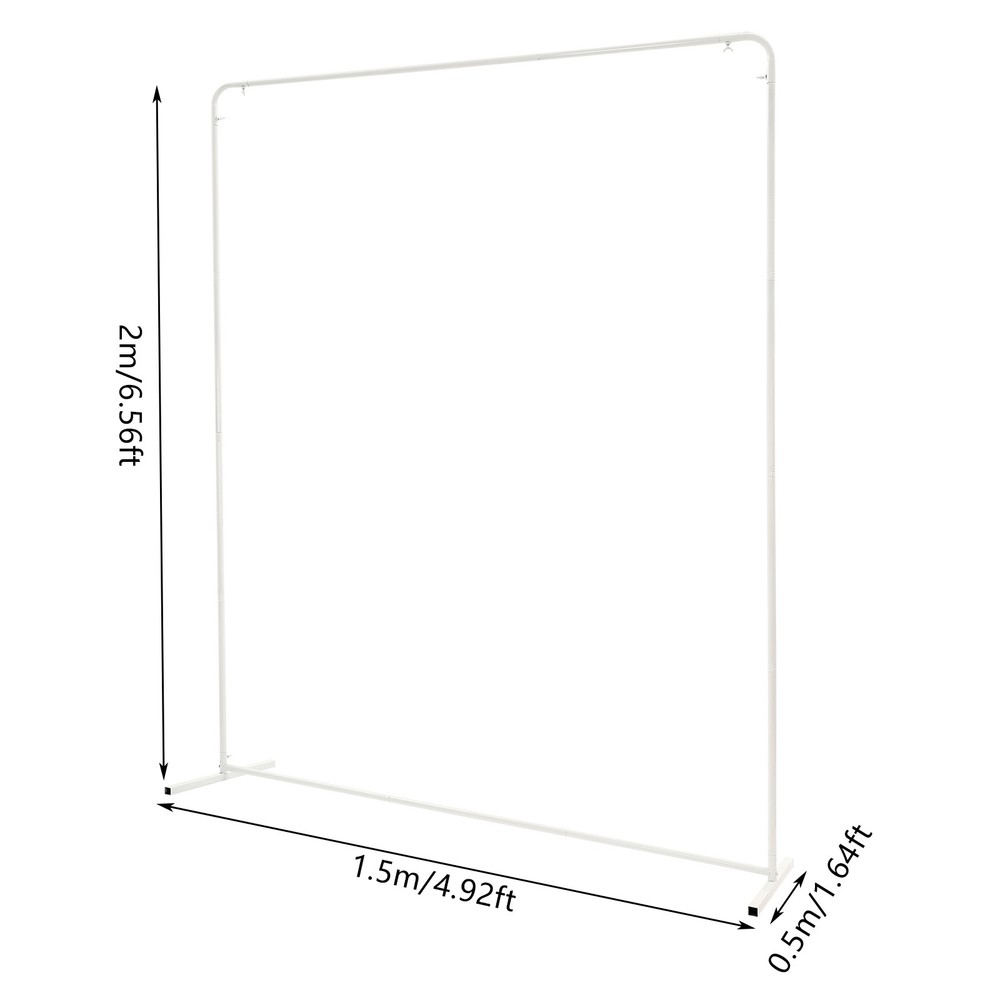 1.5*2m Wedding Backdrop Stand White, Blue Frame for Ceremony Decorations