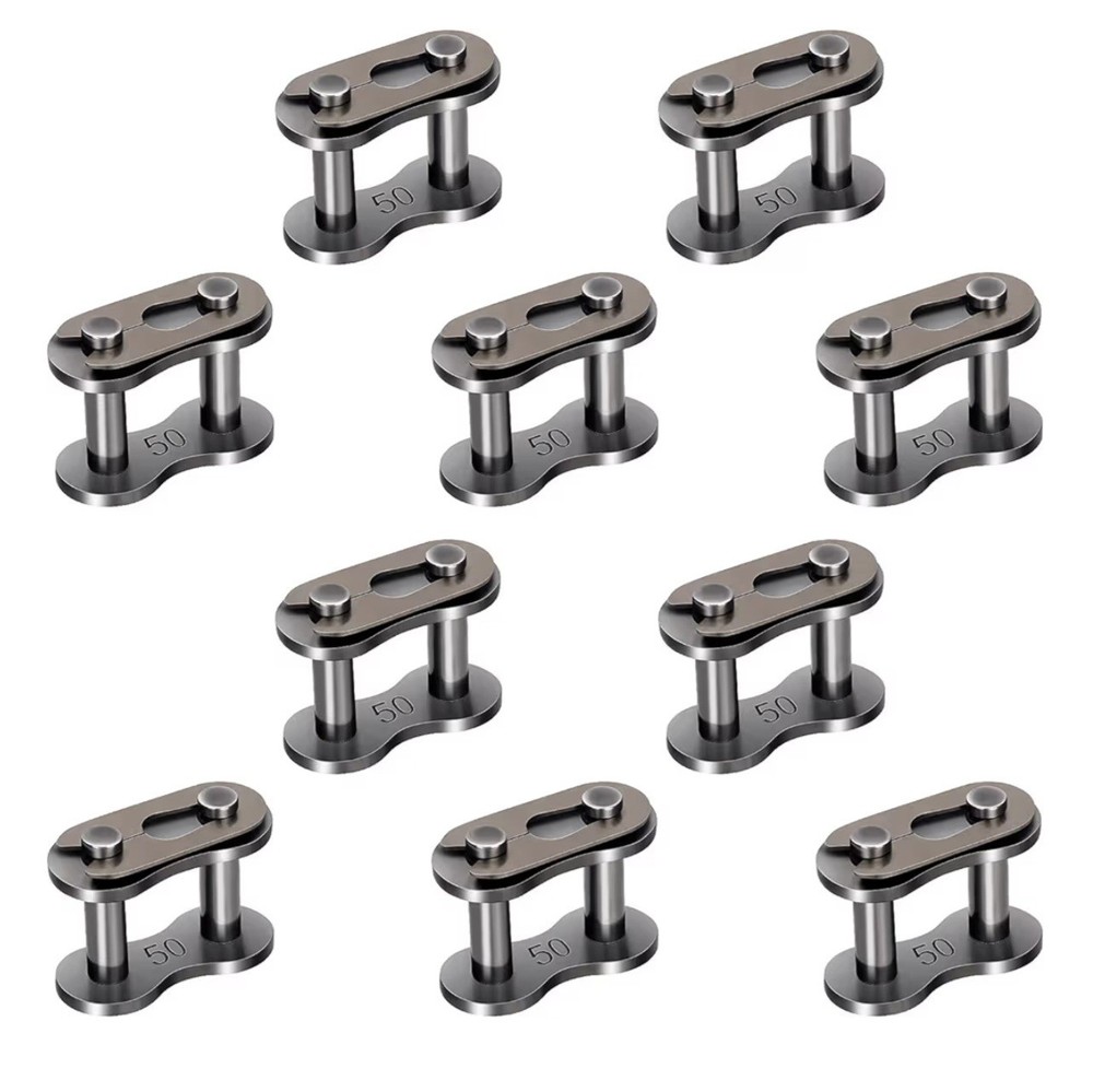 10 Pack #50 Roller Chain Connecting Links, Master Connector Link