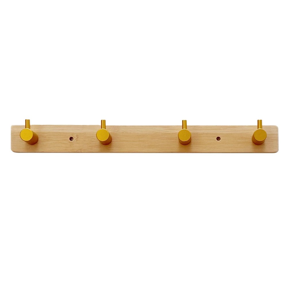 Round Wall Hooks 4 Hook Hanger Coat Rack Hanging Kitchen Bathroom Bedroom Mount