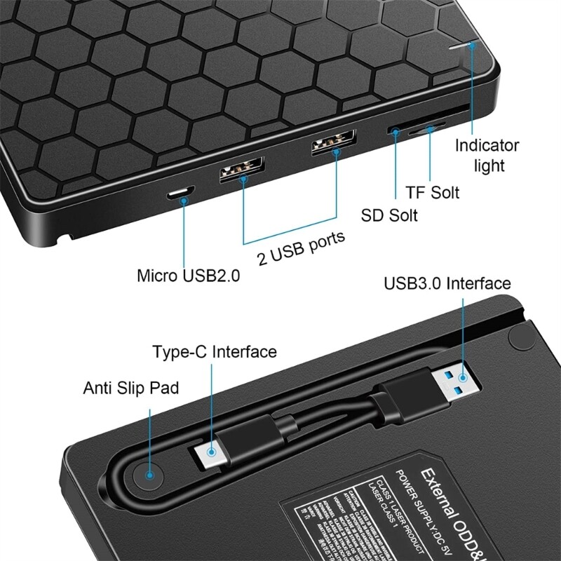 External DVD for Laptop 6 in USB DVD Player for Laptop Disk