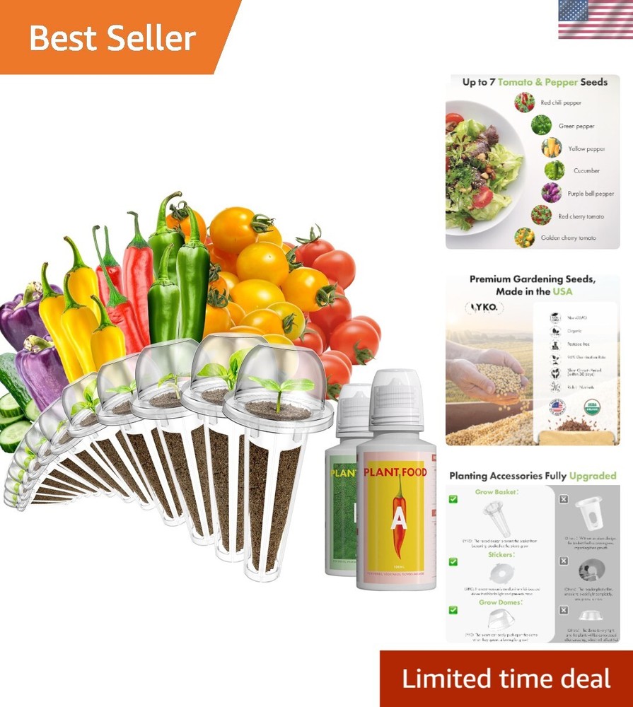 User-Friendly Hydroponic Cherry Tomato Seed Kit with Growth Accessories Included