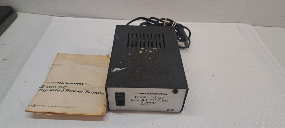Micronta Regulated 12 volt Power Supply No. 22-124 WITH MANUAL