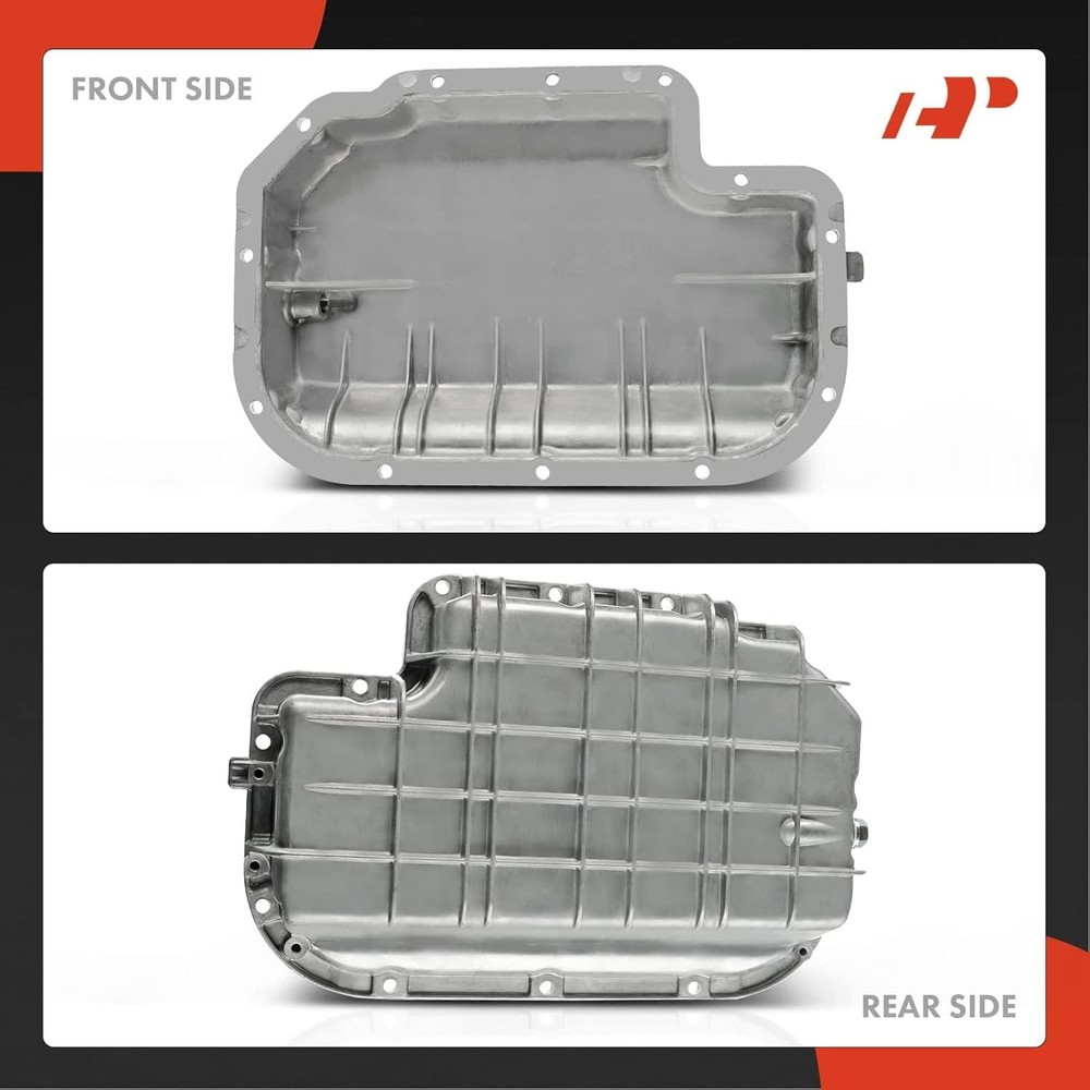 Lower Engine Oil Pan Sump with Drain Plug Compatible with...