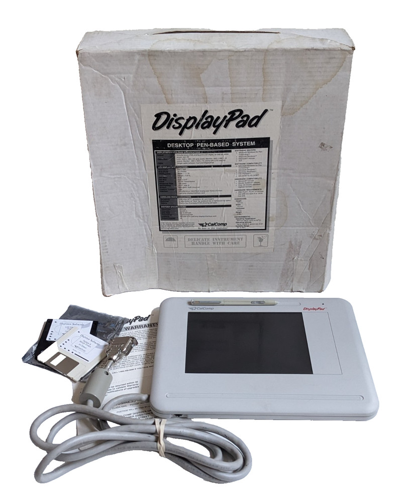 Vintage 1992 CalComp DisplayPad Desktop Pen-Based System Complete in Box Unteste