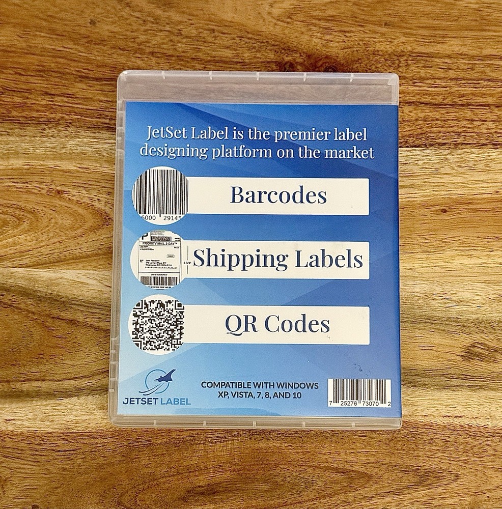 Jetset Label Barcode Design Software USB Drag, Drop, Print Creation Windows 10