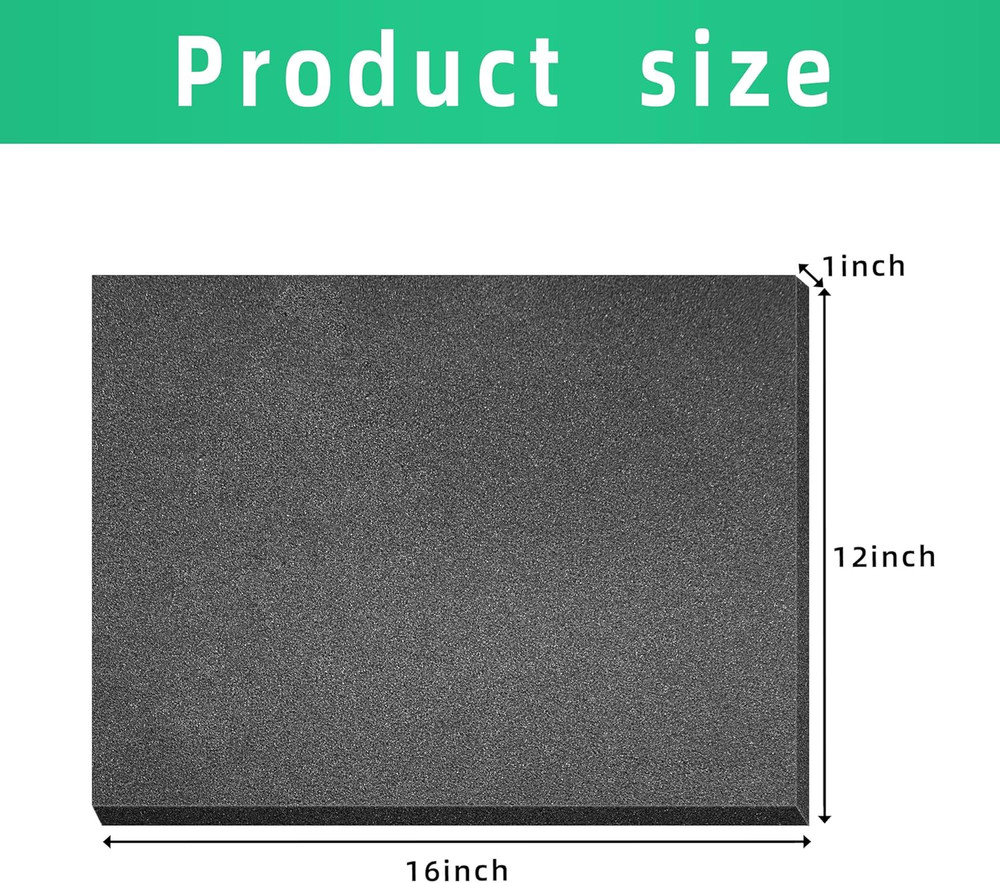 6 Pcs Polyurethane Foam Sheets- 16 X 12 X 1 Inch Tool Box Polyurethane Pads- Cut