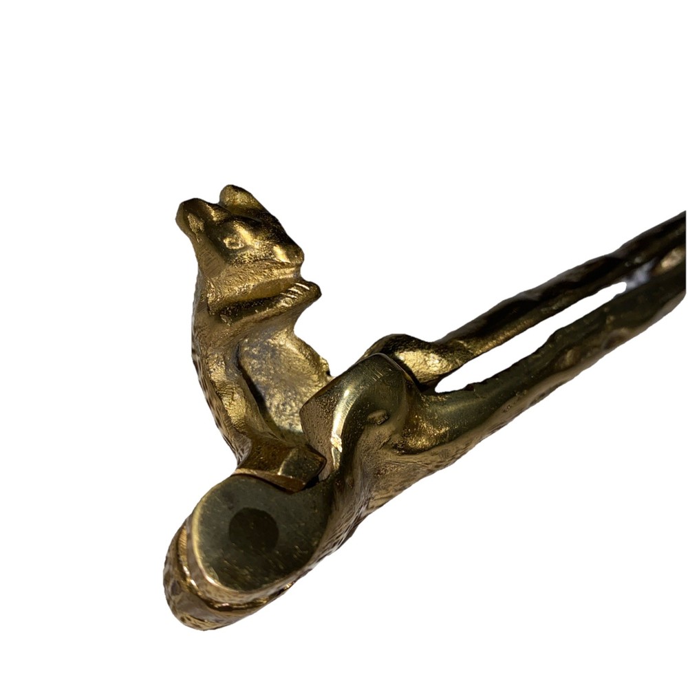 Vintage Solid Brass Squirrel Nut Cracker 6” Heavy Free Shipping!